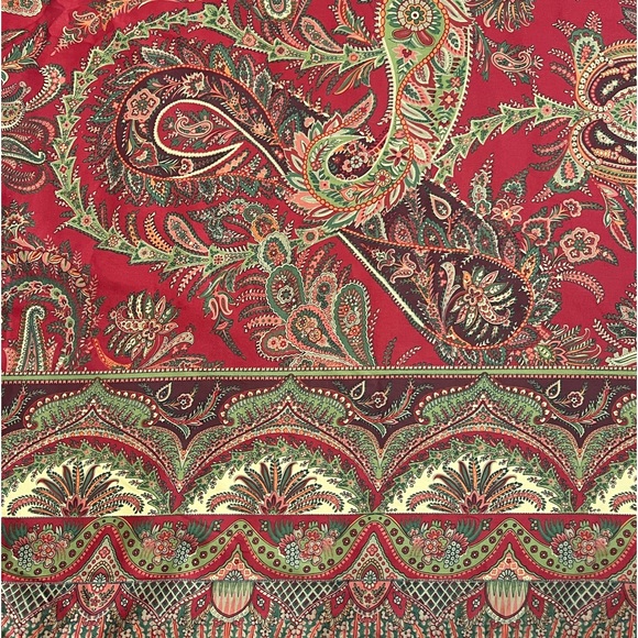 Pottery Barn Bedding Pottery Barn Caroline Duvet King Red Paisley